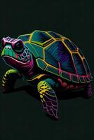 A detailed illustration of a Turtle for a t-shirt design, wallpaper, and fashion photo