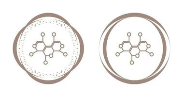 icono de vector de estructura de molécula