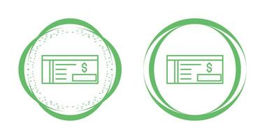 Bank Check Vector Icon