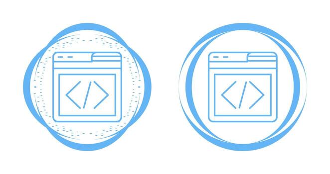 icono de vector de programación web