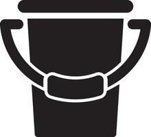 Water bucket icon vector