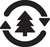 Christmas tree icon vector