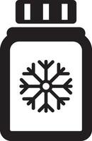 Snow in a jar icon vector