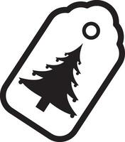 Christmas price tag icon vector