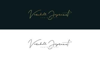 Vector handwriting photography logo template vector signature logo concept