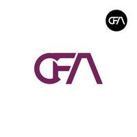 Letter CFA Monogram Logo Design vector