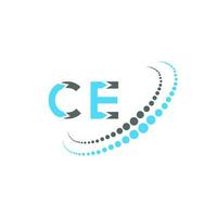 CE letter logo creative design. CE unique design. vector