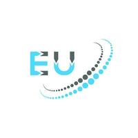 diseño creativo del logotipo de la letra de la UE. diseño único de la UE. vector