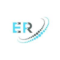 ER letter logo creative design. ER unique design. vector