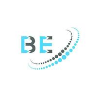 BE letter logo creative design. BE unique design. vector