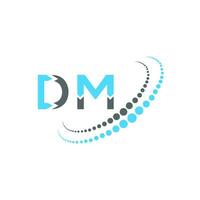 DM letter logo creative design. DM unique design. vector