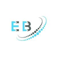 EB letter logo creative design. EB unique design. vector