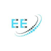 diseño creativo del logotipo de la letra ee. ee diseño único. vector