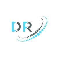 diseño creativo del logotipo de la letra dr. dr diseño único. vector