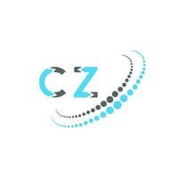CZ letter logo creative design. CZ unique design. vector