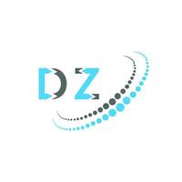 diseño creativo del logotipo de la letra dz. diseño único dz. vector