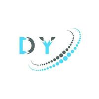 diseño creativo del logotipo de la letra dy. diseño único. vector