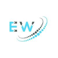 diseño creativo del logotipo de la letra ew. nuevo diseño único. vector