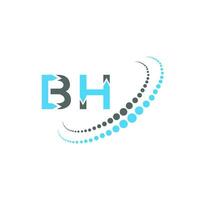 BH letter logo creative design. BH unique design. vector