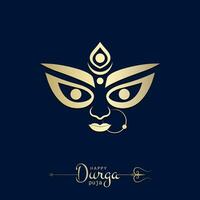 Happy Durga Puja Illustrations, Durga Face, Subh Navratri, Dussehra vector