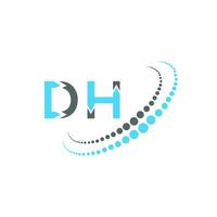 DH letter logo creative design. DH unique design. vector