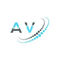 AV letter logo creative design. AV unique design. vector