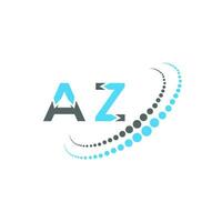 AZ letter logo creative design. AZ unique design. vector