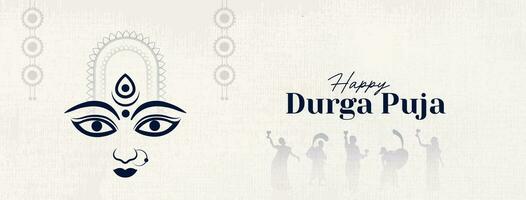 Happy Durga Puja Illustrations, Durga Face, Subh Navratri, Dussehra vector