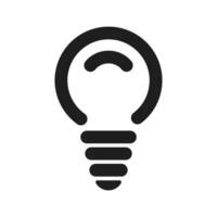 Light Bulb Vector Icon Outline, Lightening, Electric Lamp, Represents Idea And Innovation Sign, Thinking Concept, Innovative, Brainstorm Design Elements, Electric Bulb Light With Rays Glowing Vector