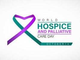 Hospice and Palliative care day is observed each year in October . Banner, poster, card, background design. vector