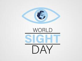 world sight day . Observed annually on the second Thursday of October. Banner, poster, card, background design. vector