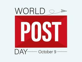 vector graphic of world post day good for world post day celebration. flyer Banner, poster, card, background design.