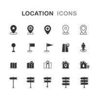 vector ubicación icono colecciones