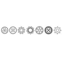 Gear Icon Vector. Engineering illustration sign. Cogwheel symbol. Settings logo. vector