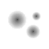 Halftone circle dot vector design template