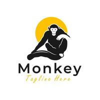 jungle monkey vector logo