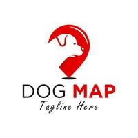 dog map vector illustration logo