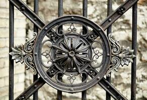 Vintage ornament on the lattice. photo