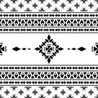 étnico geométrico Arte para impresión. tradicional sin costura resumen modelo. azteca y navajo tribal estilo diseño para textil modelo y ornamento. negro y blanco colores. vector