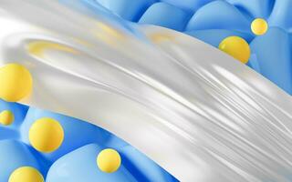 Soft and fluffy fabric, 3d rendering. photo