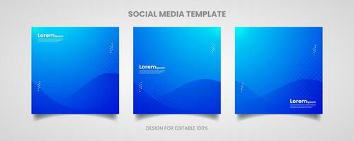 Blue social media post template for business presentations vector