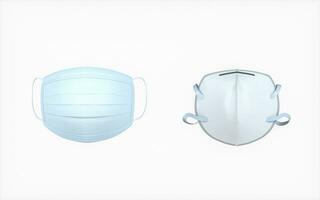 Mask with white background, medical concept, 3d rendering. photo
