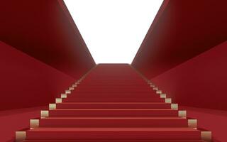 Large steps in the luxury palace, 3d rendering. photo