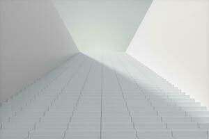 Steps and wall with white background, modern construction,3d rendering. photo