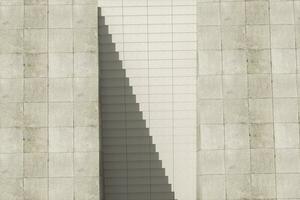 Steps and wall with grey background, modern construction,3d rendering. photo