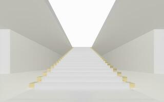 Large steps in the luxury palace, 3d rendering. photo