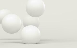 Bouncing soft balls with white background, 3d rendering. photo