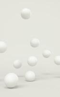 Bouncing soft balls with white background, 3d rendering. photo