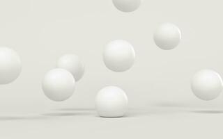 Bouncing soft balls with white background, 3d rendering. photo