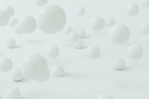 Bouncing soft balls with white background, 3d rendering. photo